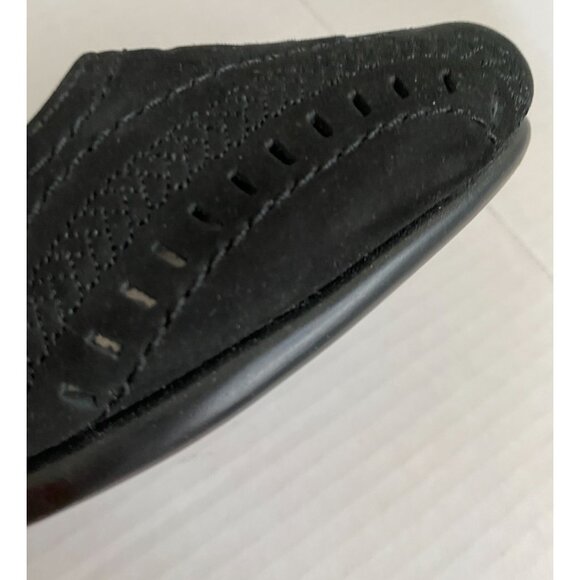 Black Aerosoles Slip-On Boi Oh Boi Nubuck Flats With Perforated Detailing - Size - Picture 7 of 8